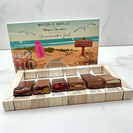 Coffret de 6 barres chocolatées d'exception.